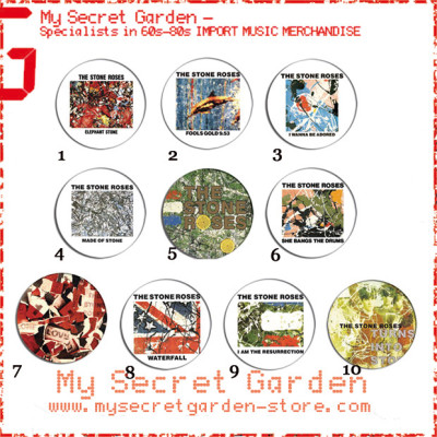 The Stone Roses - One Love, Made Of Stone, I Wanna Be Adored Pinback Button Badge Set ( or Hair Ties / 4.4 cm Badge / Magnet / Keychain Set )